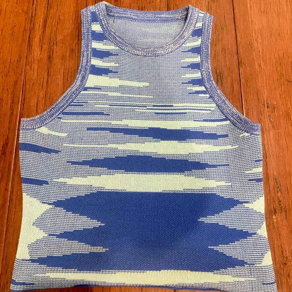 High neck blue y2k crop top - Picture 1 of 2